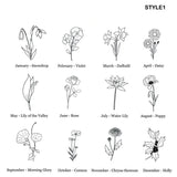Personalized Birth Flower Name Necklaces Women Boho Jewelry Stainless Steel