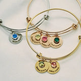 Personalized Birthstone Bracelet with Family Birthstones