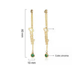 Customized Birthstone Name Dangle Earrings