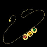 Personalized Birthstone Pendant with Engraved 1-3 Names Necklace for Women