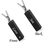 Personalized Rectangle Bar Name Cremation Urn Necklace Ashes Keepsake