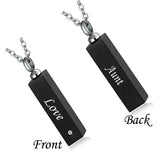 Personalized Rectangle Bar Name Cremation Urn Necklace Ashes Keepsake