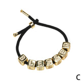 Personalized Rope Chain Bracelet for Women with Micro-Inlaid Zircon LOVE Charm