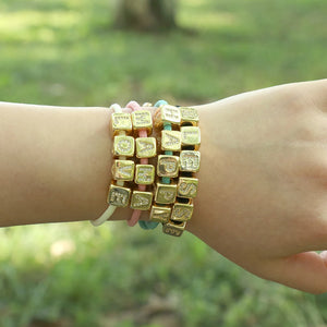 Personalized Rope Chain Bracelet for Women with Micro-Inlaid Zircon LOVE Charm
