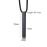 Personalized Stainless Steel Bar Necklace with Engraving
