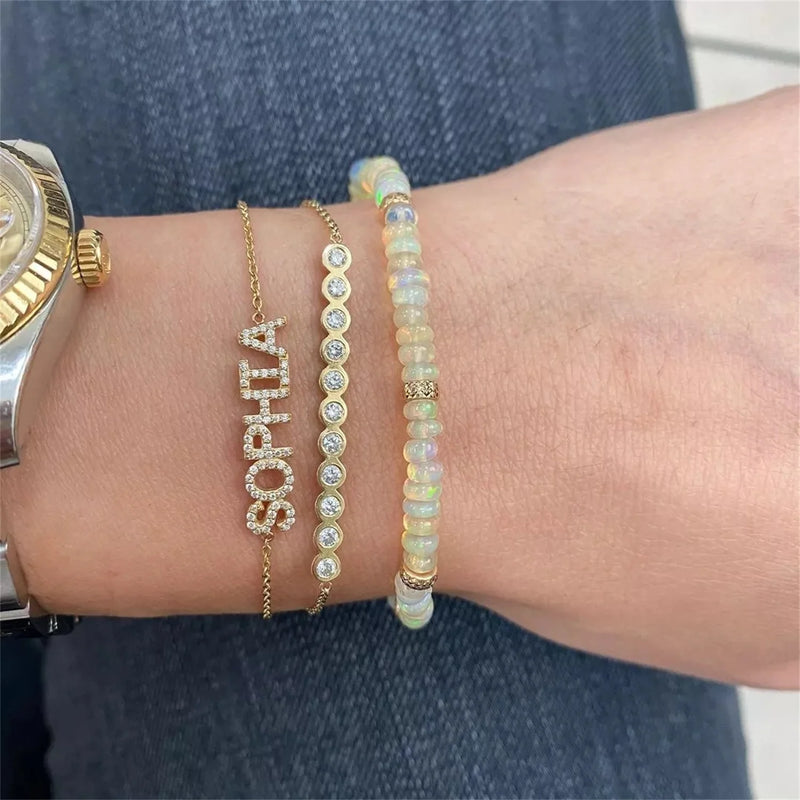 Personalized Bling Name Bracelet 18K Plated