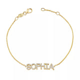 Personalized Bling Name Bracelet 18K Plated
