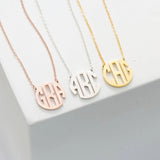 Personalized Monogram Name Necklace Stainless Steel Jewelry