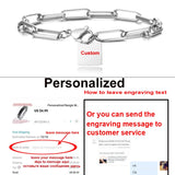 Personalized Chic Paper Clip Chain Bracelet