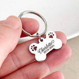 Personalized Bone Keychain Pet Charm Name Souvenirs Gift
