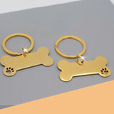 Personalized Bone Keychain Pet Charm Name Souvenirs Gift