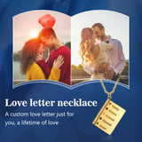 Personalized Book Pendant Necklace with Birthstones for Family