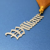 Personalized Arabic Bookmark with Golden Tassel, For Him