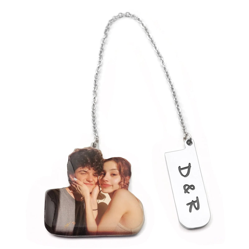 Custom Photo Engraved Bookmark with Names - Perfect Gift for Any Occasion
