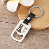 Personalized Bottle Opener Wedding Favor Keychain