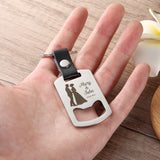 Personalized Bottle Opener Wedding Favor Keychain