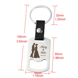 Personalized Bottle Opener Wedding Favor Keychain