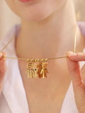Personalized Birthstone Boy & Girl Necklace - Family Name Jewelry