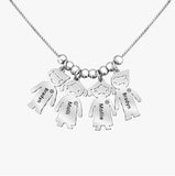 Personalized Birthstone Boy & Girl Necklace - Family Name Jewelry
