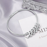 Stainless Steel Heart Charm Bracelet Family Gift