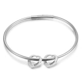 Stainless Steel Heart Charm Bracelet Family Gift