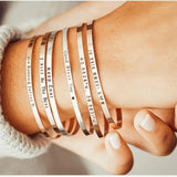 Personalized Stainless Steel Name Bracelet with Time Letters