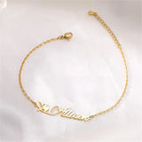 Personalized Name Bracelet with Heart Charm Stainless Steel Jewelry