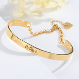 Customizable Stainless Steel Couple Bracelet
