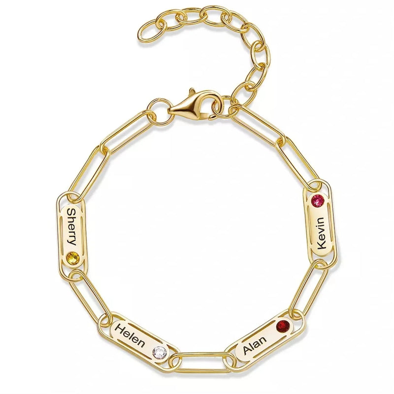 Custom Stainless Steel Family Name Bangle