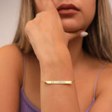 Daisy Engraved Bracelet Personalized for Women