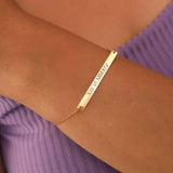 Daisy Engraved Bracelet Personalized for Women