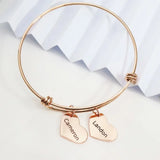 Customized Heart Bracelet 1-3 Names Mama Gift