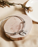 Personalized Heart Engraved Bracelet, 1-8 Names, Stainless Steel