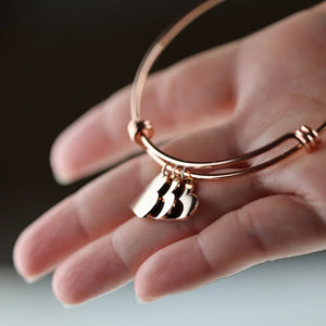 Personalized Heart Engraved Bracelet, 1-8 Names, Stainless Steel