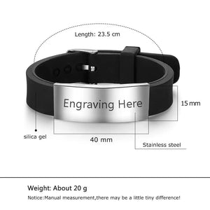 Silicone Belt Shape Bracelet for Men
