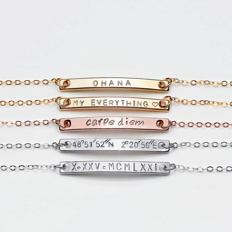 Personalized Bracelets For Women Engraved Friendship Gift