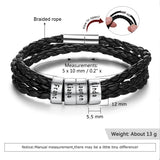 Custom Leather Bracelet DIY Charm Bracelet Men's Gift