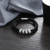 Custom Leather Bracelet DIY Charm Bracelet Men's Gift