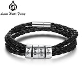 Custom Leather Bracelet DIY Charm Bracelet Men's Gift