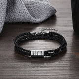 Men's Personalized Braided Rope Bracelet - Birthday Gift
