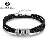 Men's Personalized Braided Rope Bracelet - Birthday Gift