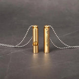 Personalized Brass Whistle Necklace Children Anti-lost Engraved Text