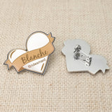 Personalized Heart Charm Name Brooch Pin