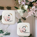 Personalized Bridesmaid Travel Jewelry Box Organizer Case