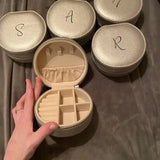 Monogram Travel Jewelry Case Personalized Bridesmaid Gift