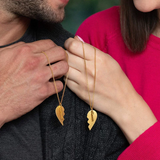 Personalized Broken Heart Necklace Couples Nameplate Jewelry