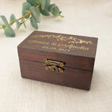 Personalized Brown Ring Bearer Box Wedding Ring Holder