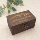 Personalized Brown Ring Bearer Box Wedding Ring Holder