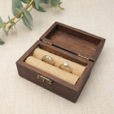 Personalized Brown Ring Bearer Box Wedding Ring Holder