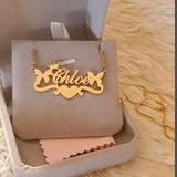 Custom Butterfly Crown Heart Name Necklace Women Jewelry BFF Gift